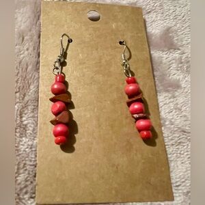 Pink Beaded Earrings